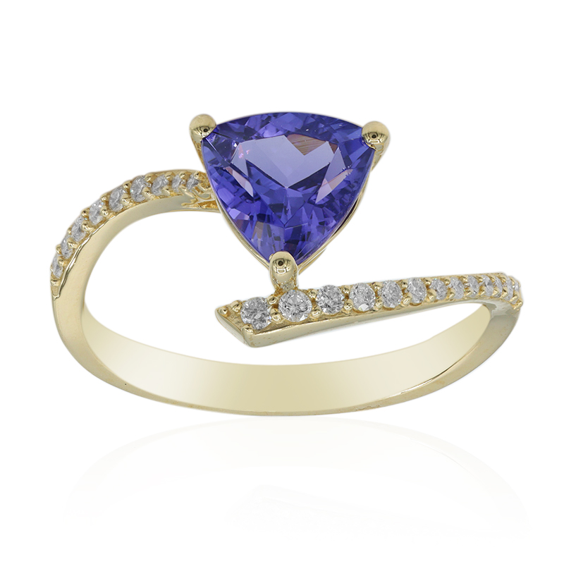 AAA-Tansanit-Goldring (CIRARI)