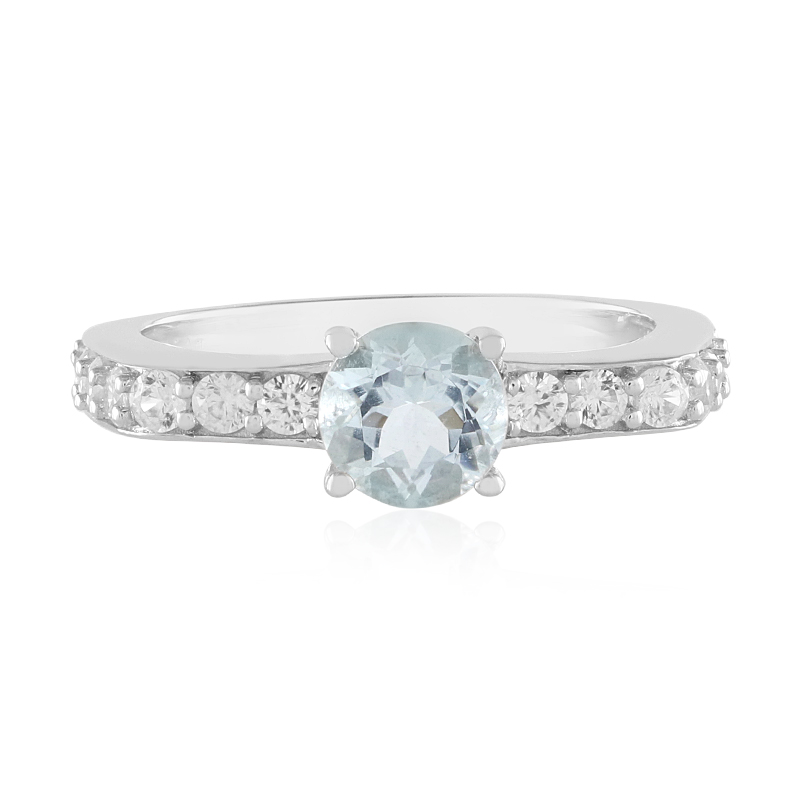Brasilianischer Aquamarin-Silberring