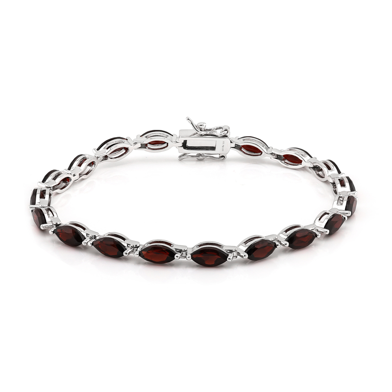 Granat-Silberarmband