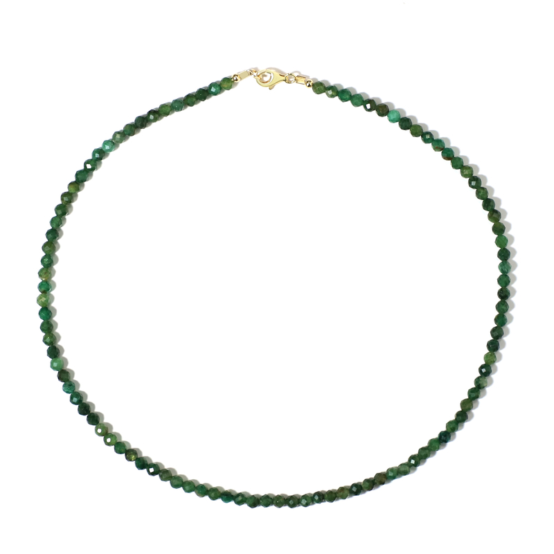 Afrikanische Jade-Silberhalskette