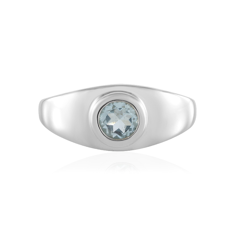 Brasilianischer Aquamarin-Silberring