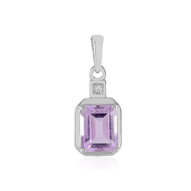 Lavendel-Amethyst-Silberanhänger