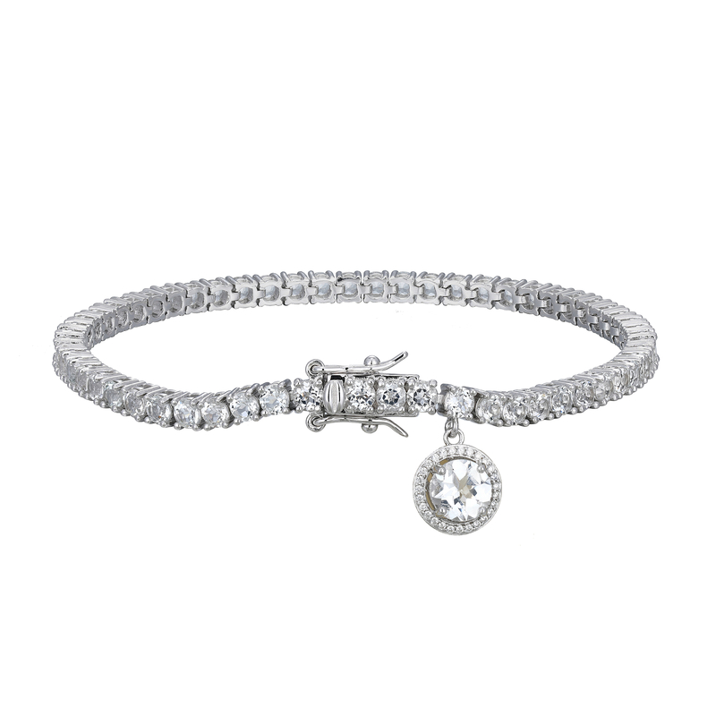 Weißer Topas-Silberarmband (Adela Silber)