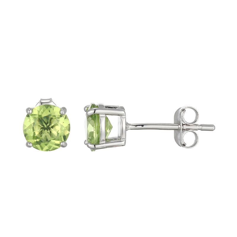 Peridot-Silberohrringe