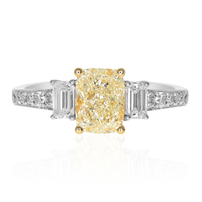 Gelber SI2 Brillant-Goldring (CIRARI)