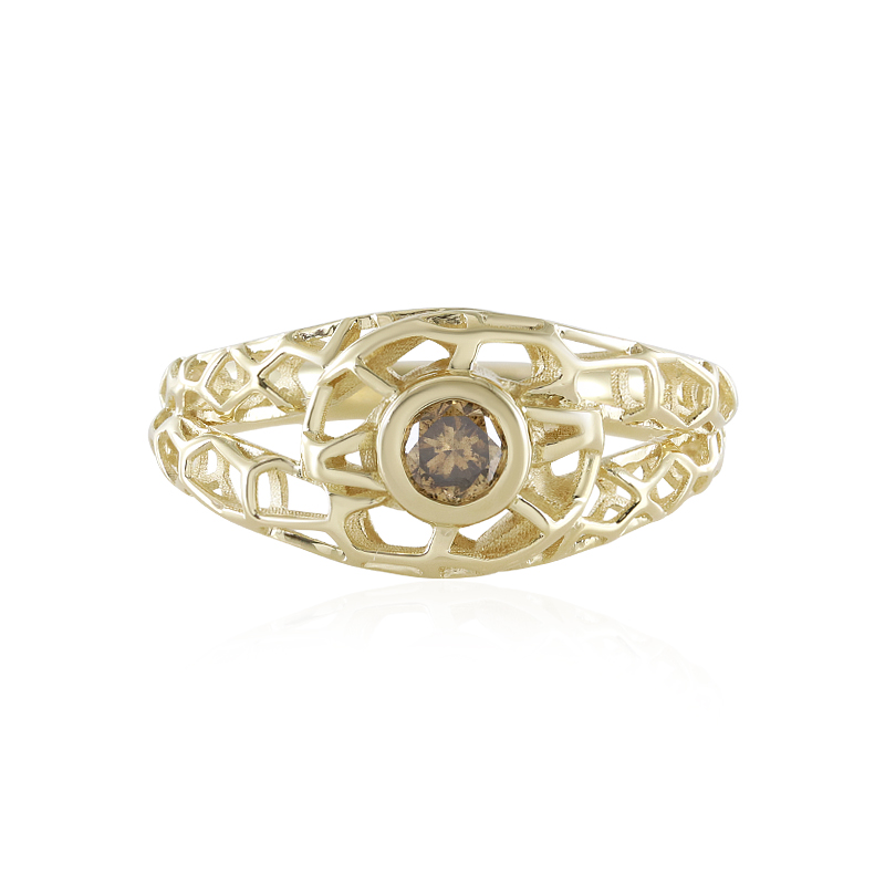 I2 Champagner-Brillant-Goldring (Ornaments by de Melo)