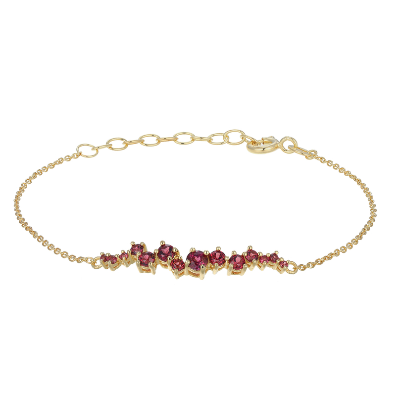 Rhodolith-Silberarmband