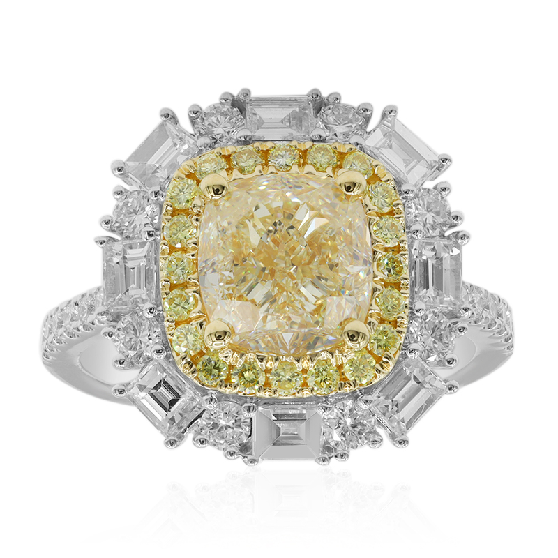 Gelber SI2 Brillant-Goldring (CIRARI)