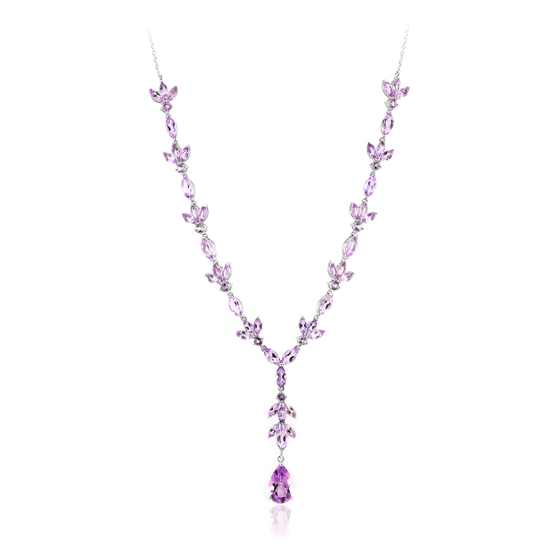 Bolivianischer Amethyst-Silbercollier