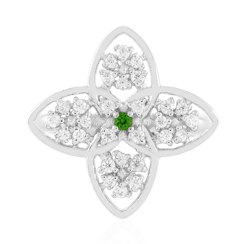 Russischer Diopsid-Silberring