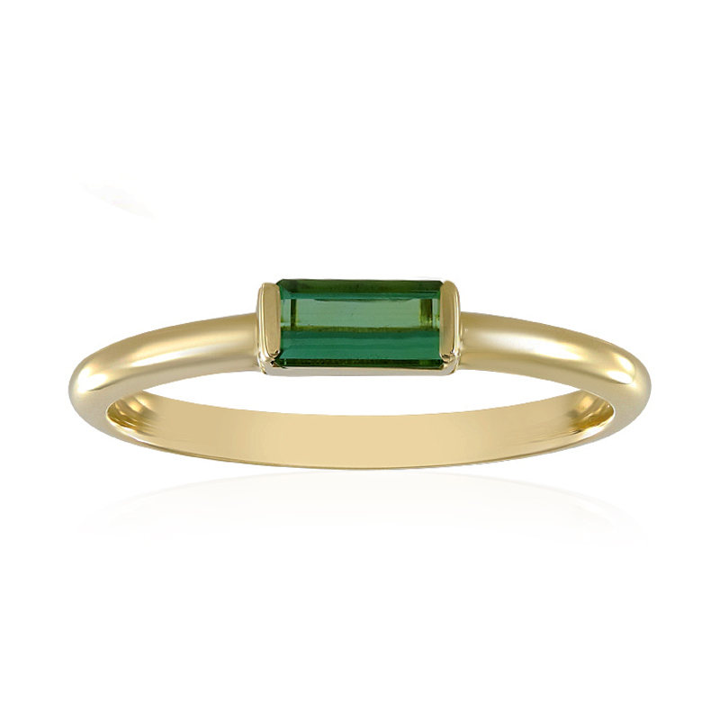 Grüner Benedito-Turmalin-Goldring (Adela Gold)