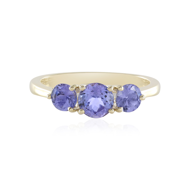 AAA-Tansanit-Goldring (de Melo)
