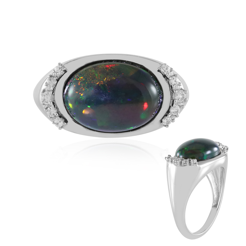 Mezezo-Opal-Silberring