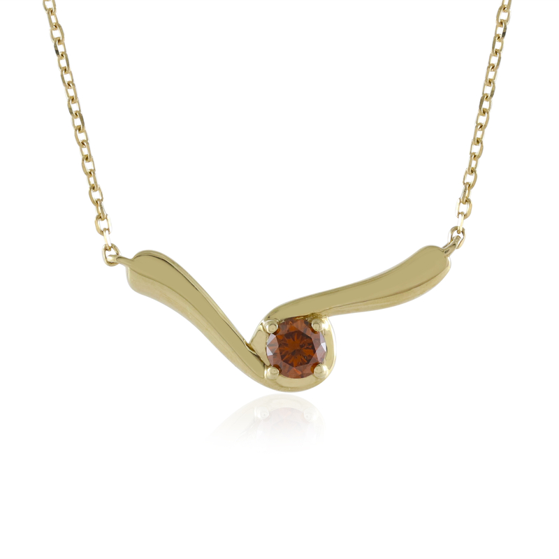 Roter VS1 Brillant-Goldcollier