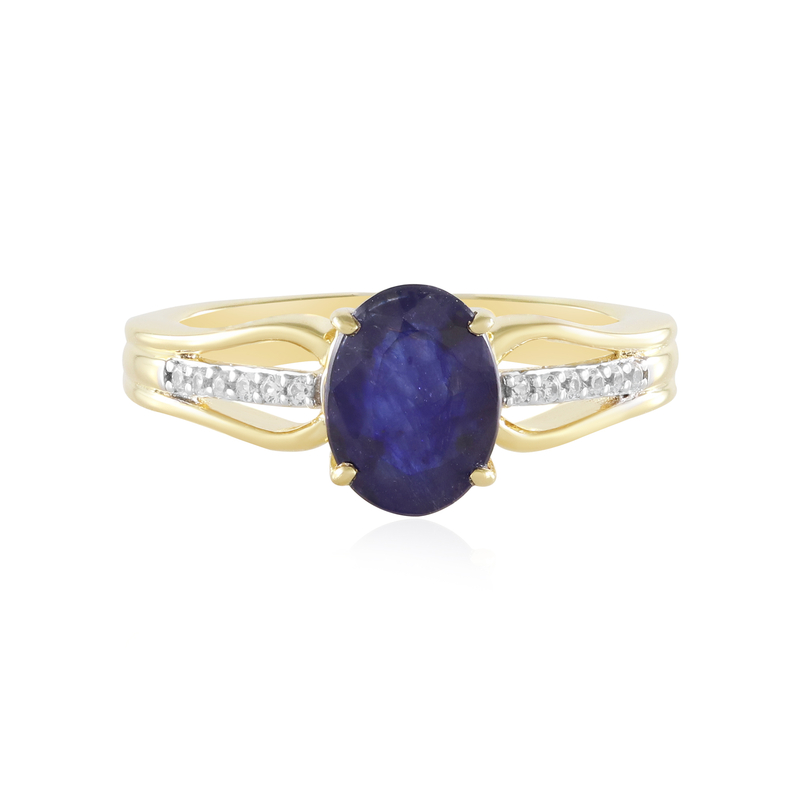 Blauer Madagaskar-Saphir-Silberring