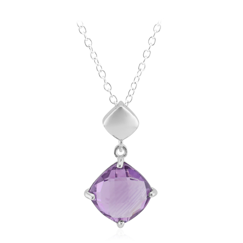 Amethyst-Silberhalskette
