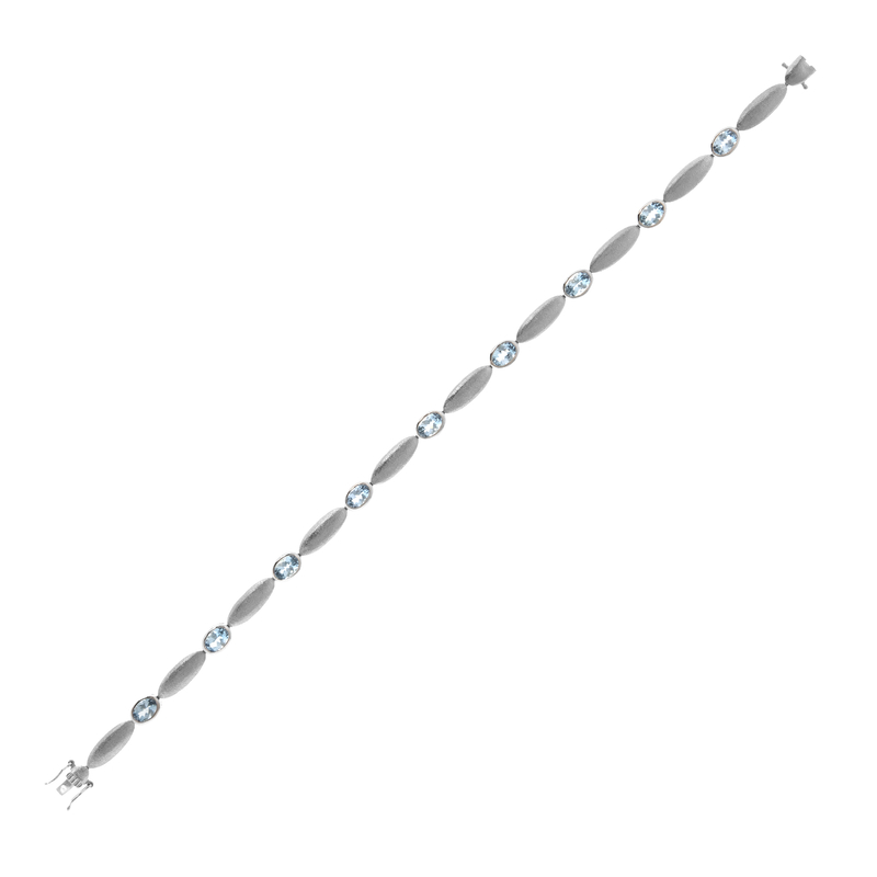 Santa Maria-Aquamarin-Platinarmband (CUSTODANA)