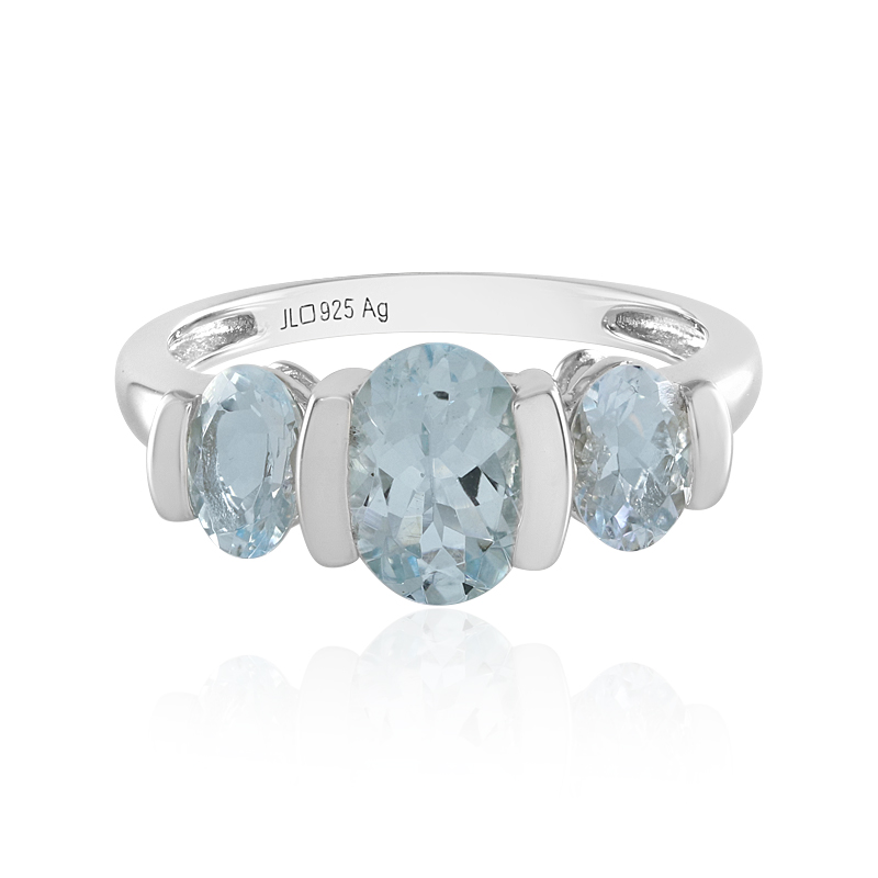 Brasilianischer Aquamarin-Silberring