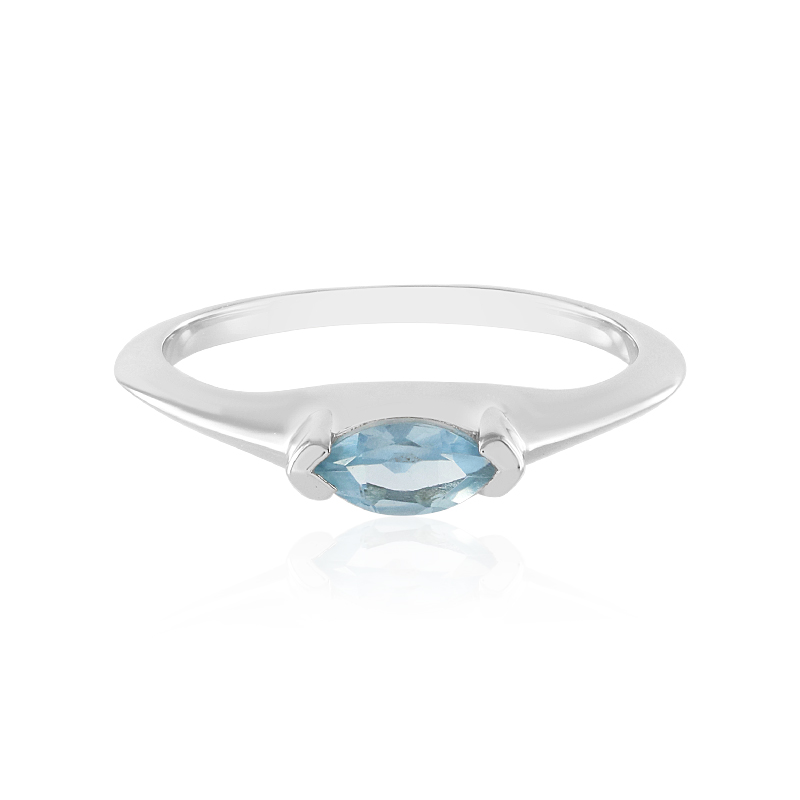 Brasilianischer Aquamarin-Silberring