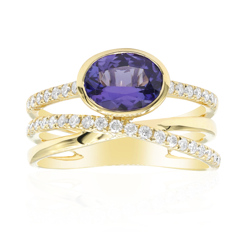 AAA-Tansanit-Goldring (CIRARI)