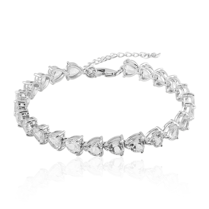 Weißer Topas-Silberarmband