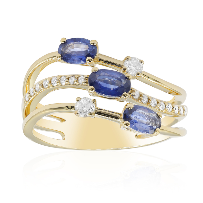 Blauer Ceylon-Saphir-Goldring (CIRARI)