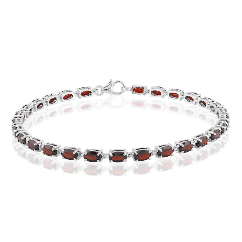 Granat-Silberarmband