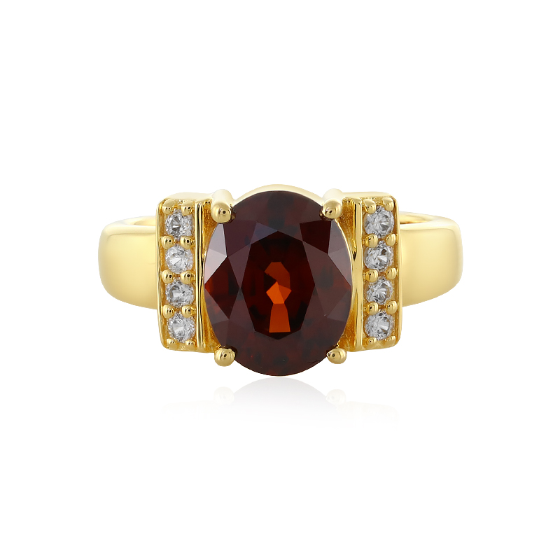 Cognac-Zirkon-Silberring