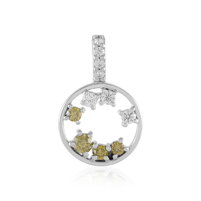 Gelber I2 Diamant-Goldanhänger