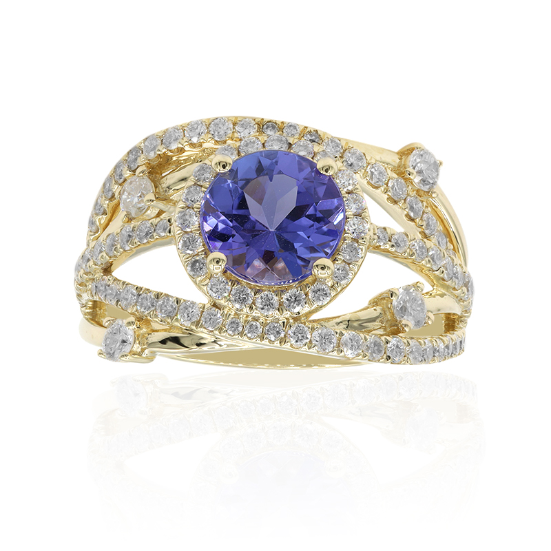 AAA-Tansanit-Goldring (CIRARI)