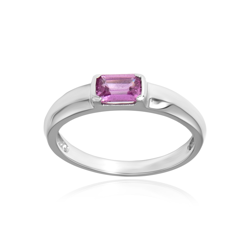 Padparadscha-Saphir-Goldring (CUSTODANA)