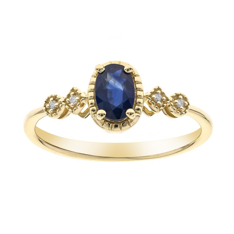 Blauer Ceylon-Saphir-Goldring