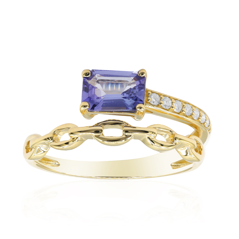 AAA-Tansanit-Goldring (CIRARI)