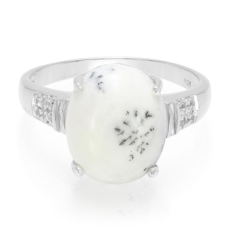 Dendriten-Achat-Silberring