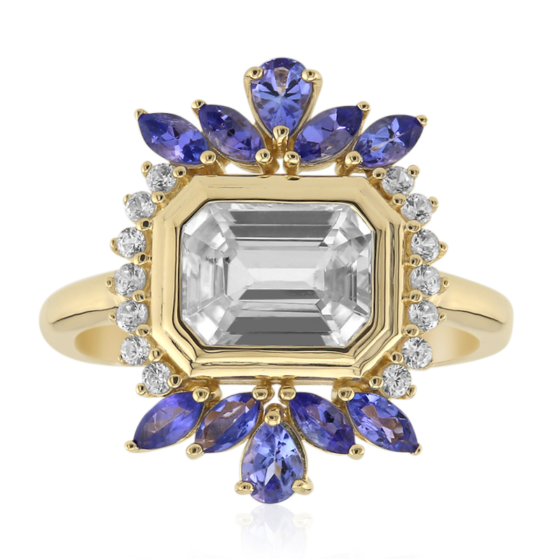Zirkon-Goldring (Adela Gold)