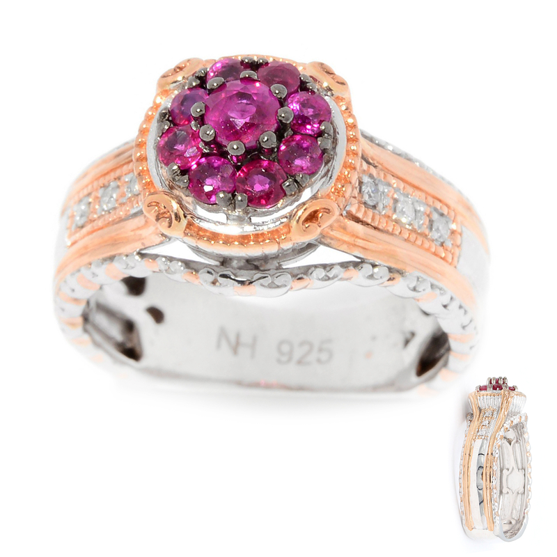 Burmesischer Rubin-Silberring (Gems en Vogue)
