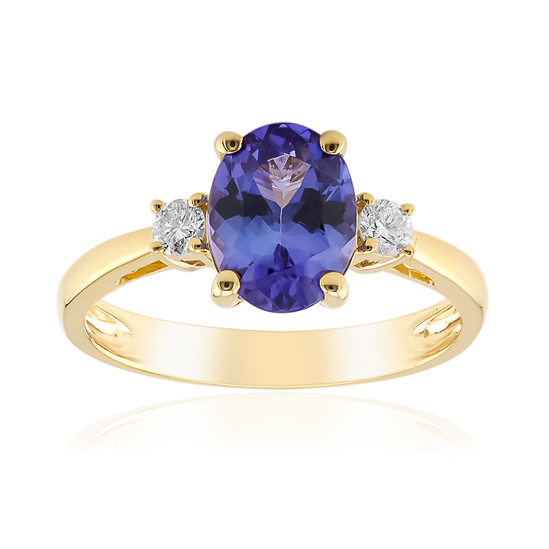 AAA-Tansanit-Goldring (CIRARI)