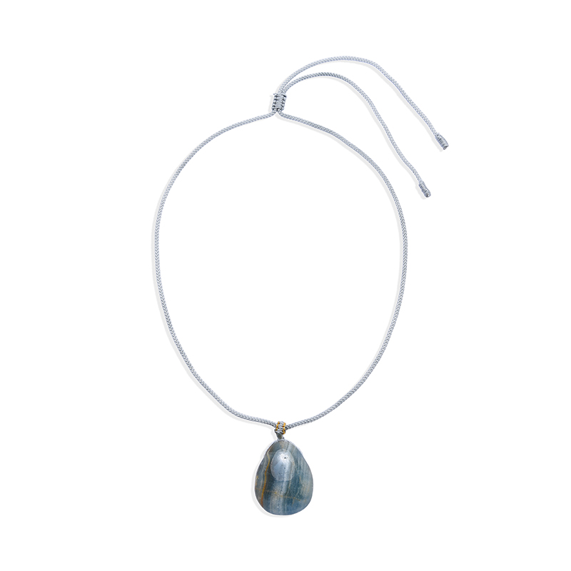 Blauer Aragonit-Halskette