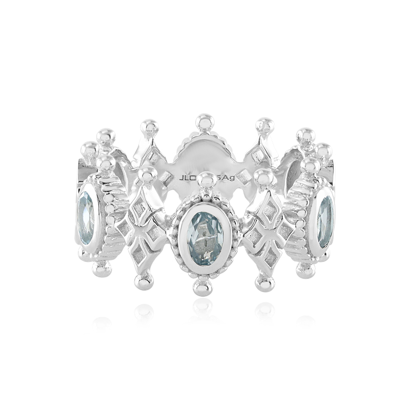 Himmelblauer Topas-Silberring (Dallas Prince Designs)