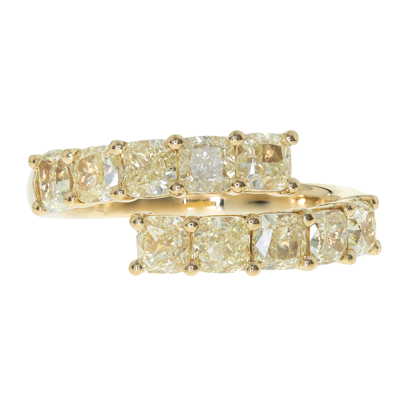 Gelber SI2 Brillant-Goldring (CIRARI)
