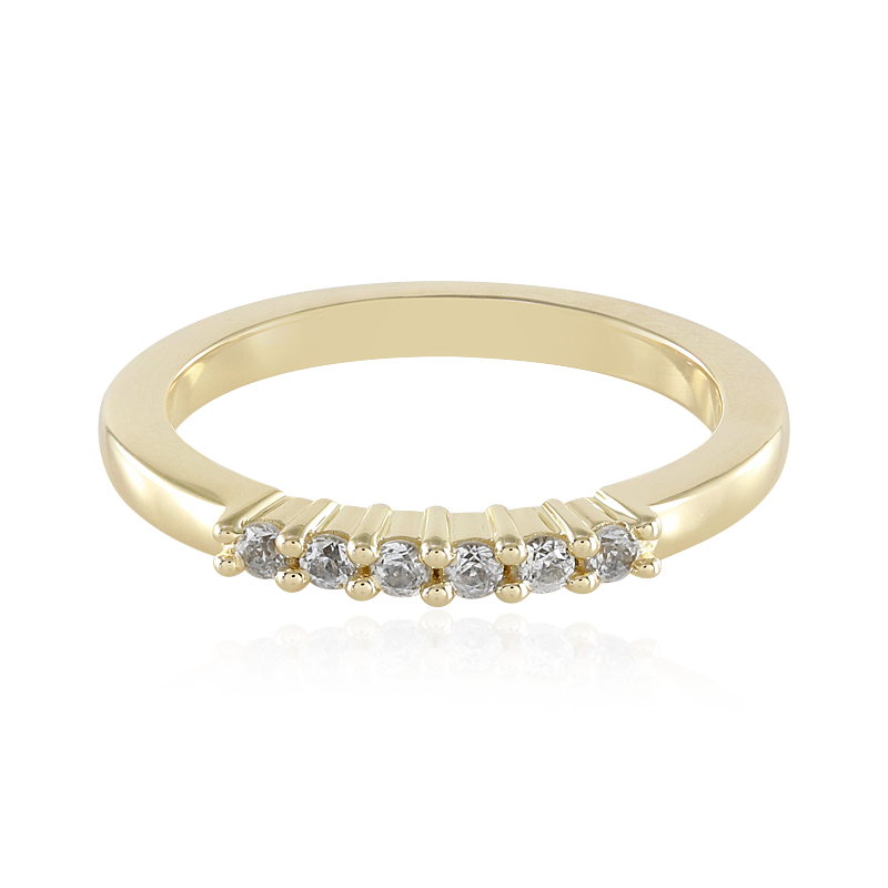 Weißer Saphir-Goldring (Adela Gold)