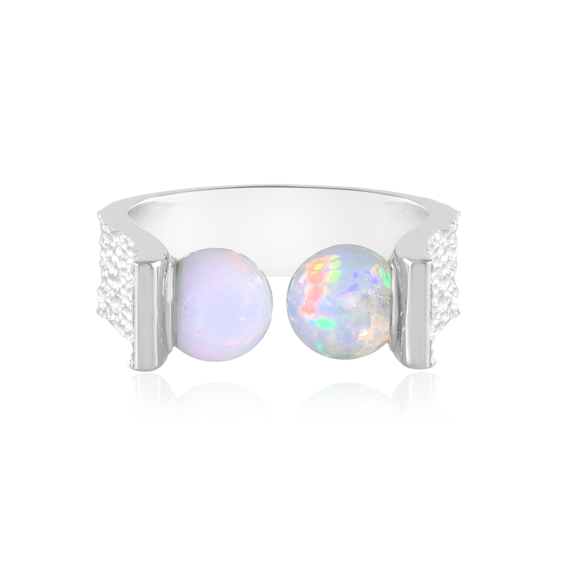 Welo-Opal-Silberring (de Melo Essence)