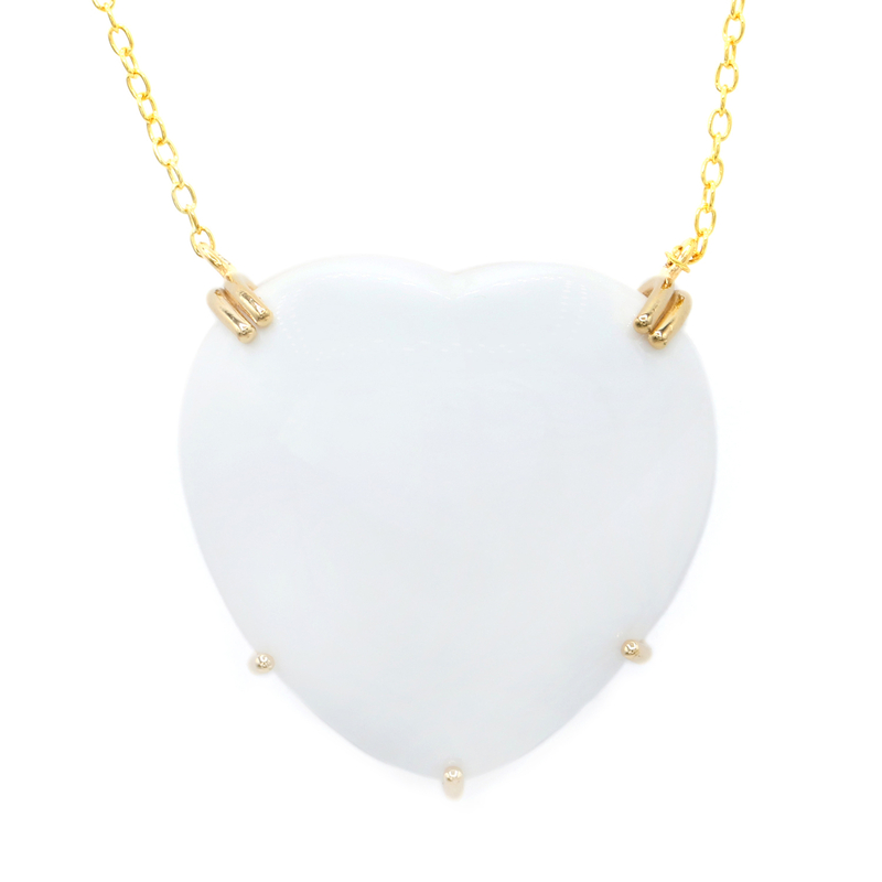 Weißer Onyx-Silbercollier (Gems en Vogue)