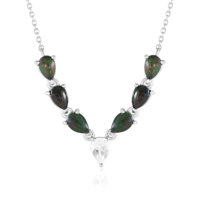 Mezezo-Opal-Silbercollier