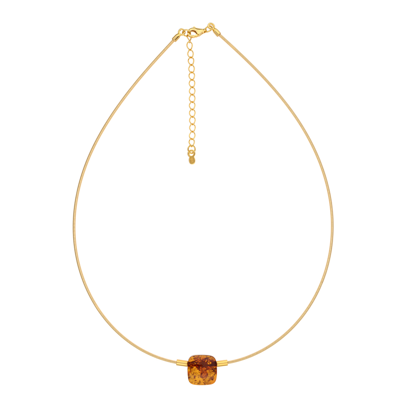 Baltischer Cognac-Bernstein-Silbercollier (dagen)