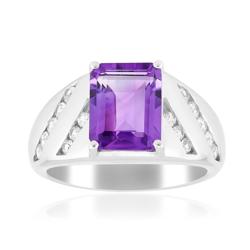 Amethyst-Silberring (de Melo Essence)