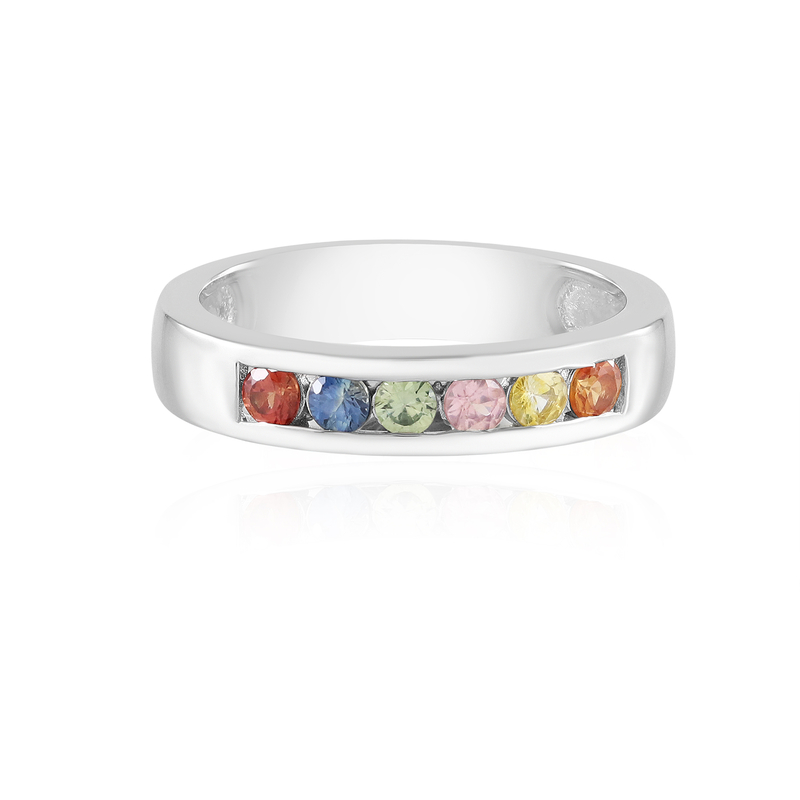 Saphir-Silberring
