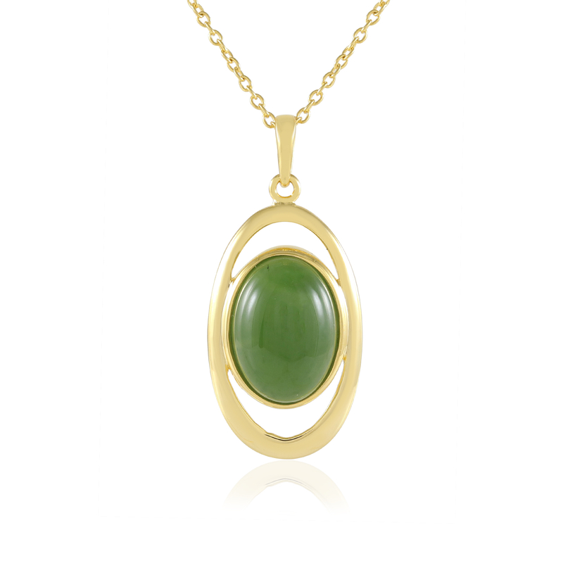 Kanadische Jade-Silberhalskette