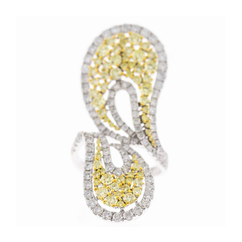 Gelber SI2 Brillant-Goldring (CIRARI)