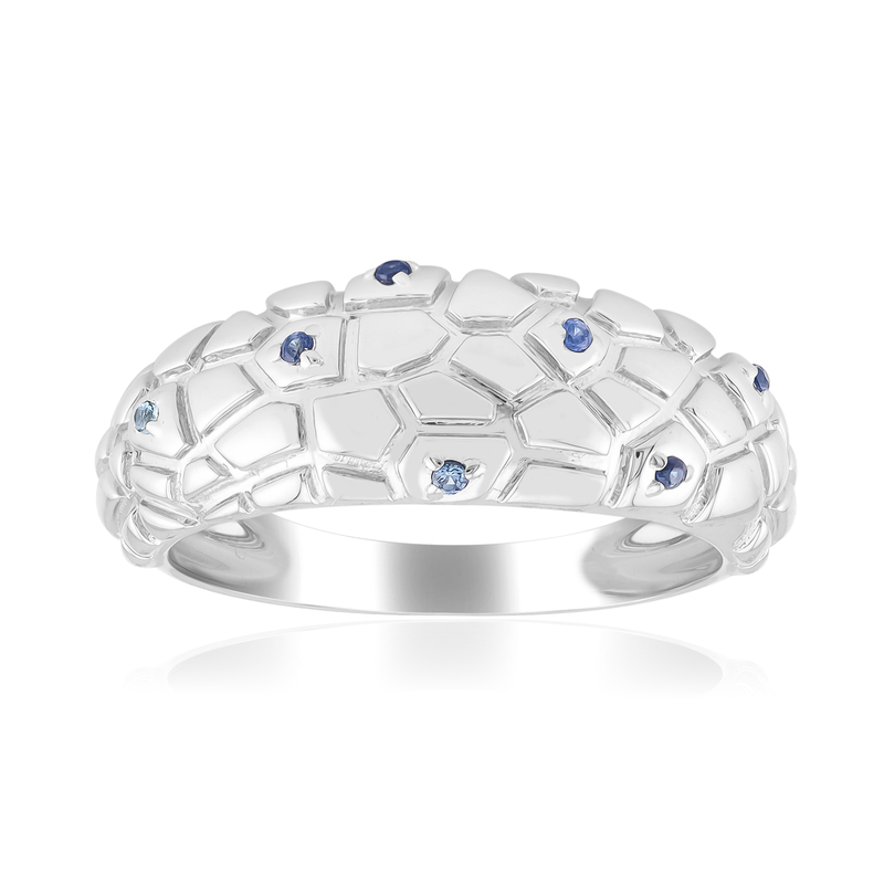 Blauer Saphir-Silberring (SAELOCANA)